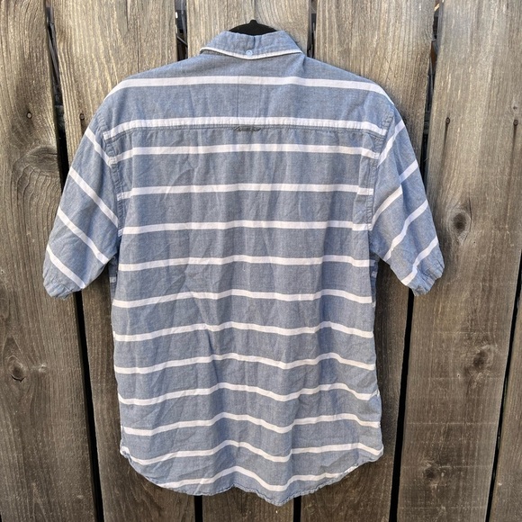 Men's Billabong Shirt Multicolor Striped Pocket SS L Light Beach Surf Open City - Picture 6 of 11